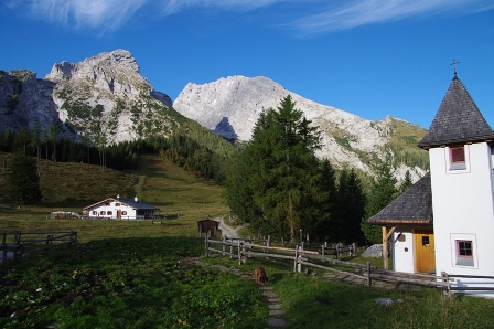 am Ziel; der Watzmann am K&ouml;nigssee