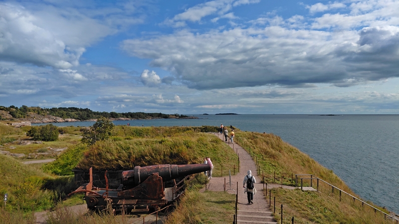 Finnland Helsinki Suomenlinna Festungsanlagen auf Suomenlinna / Sveaborg. Hier am Westufer